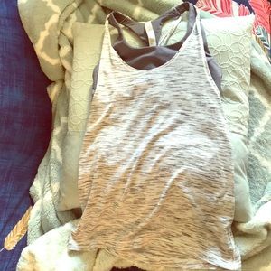 Lululemon 2-in-1 tank top, heather grey